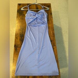 Elegant Lavender Spaghetti Strap Dress